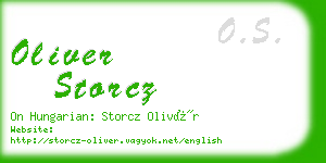 oliver storcz business card